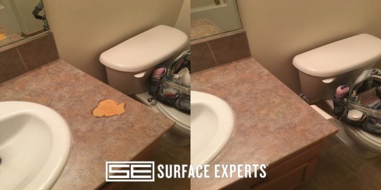 Laminate_Vanity_Chip_Repair_Spokane_WA - Surface Experts How To Repair Laminate Bathroom Vanity